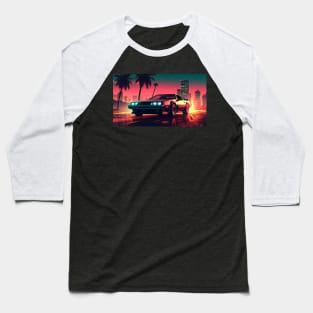 Neon Overdrive - Vaporwave aesthetic Baseball T-Shirt